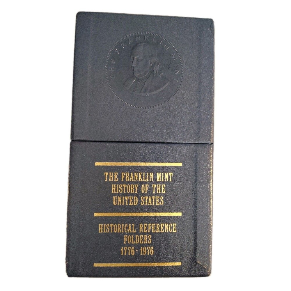 Franklin Mint History of the US 1776-1976 Reference Folders Box Set No Medals